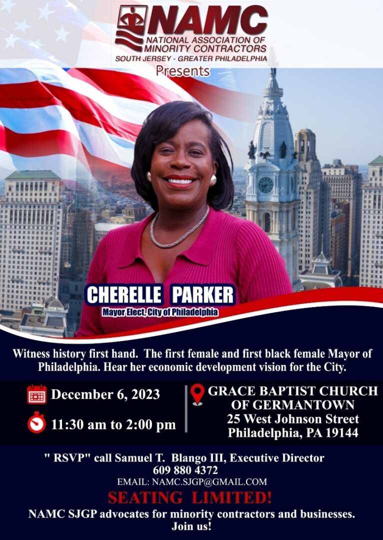 Mayor Elect Cherelle Parker, City of Philadelphia