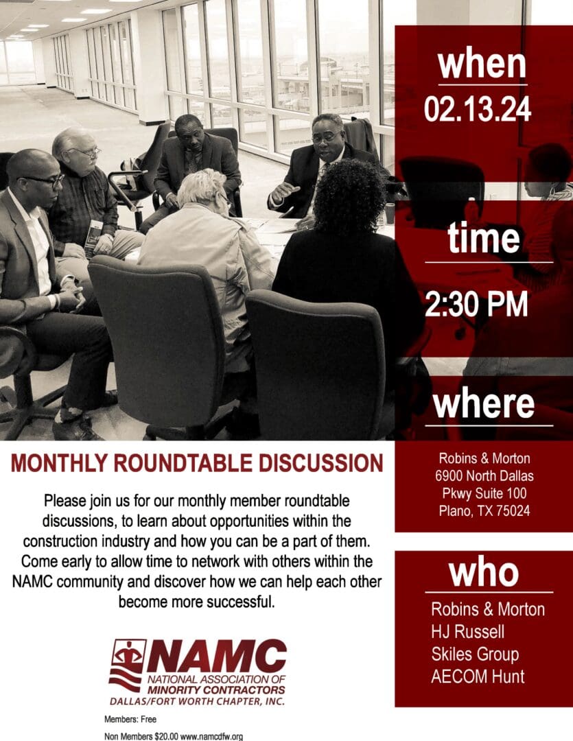NAMC DFW Monthly Roundtable Discussion